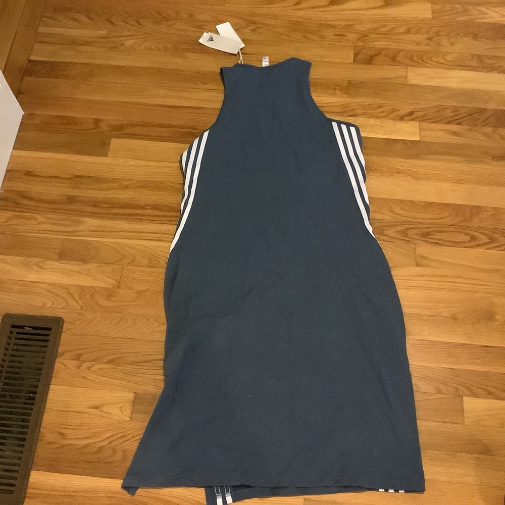 Adidas Blue Future Icon 3-Stripes Dress - Picture 9 of 9